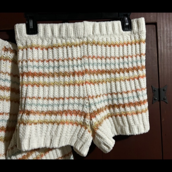 L*Space Pismo Beach Striped Knit Crop Sweater & Shorts Set Playa Del Carmen Sz S - Picture 13 of 16